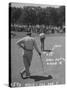 Golfer Byron Nelson Putting on the 15th Green-null-Stretched Canvas