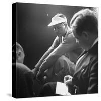 Golfer Byron Nelson Talking to Sportswriters in the Locker Room-Gabriel Benzur-Stretched Canvas