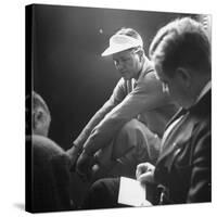 Golfer Byron Nelson Talking to Sportswriters in the Locker Room-Gabriel Benzur-Stretched Canvas