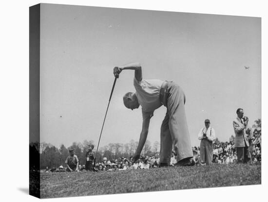 Golfer Dwight D. Eisenhower Playing in the Washington Post Golf Tournament-null-Stretched Canvas