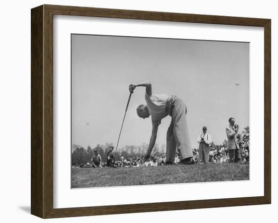 Golfer Dwight D. Eisenhower Playing in the Washington Post Golf Tournament-null-Framed Photographic Print