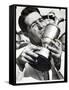 Golfer Gary Player Celebrates Winning the Open Golf Championship by Kissing Trophy-null-Framed Stretched Canvas