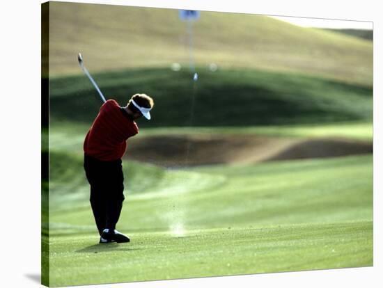 Golfer in Action-null-Stretched Canvas