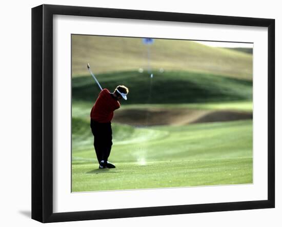 Golfer in Action-null-Framed Premium Photographic Print