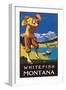 Golfer in Mountains, Whitefish, Montana-null-Framed Art Print