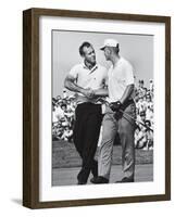 Golfer Jack Nicklaus and Arnold Palmer During National Open Tournament-John Dominis-Framed Premium Photographic Print