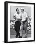 Golfer Jack Nicklaus and Arnold Palmer During National Open Tournament-John Dominis-Framed Premium Photographic Print