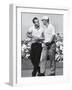 Golfer Jack Nicklaus and Arnold Palmer During National Open Tournament-John Dominis-Framed Premium Photographic Print