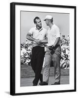 Golfer Jack Nicklaus and Arnold Palmer During National Open Tournament-John Dominis-Framed Premium Photographic Print