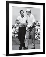 Golfer Jack Nicklaus and Arnold Palmer During National Open Tournament-John Dominis-Framed Premium Photographic Print