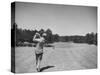 Golfer Jimmy Hines in Action During a Tournament-null-Stretched Canvas