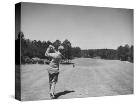 Golfer Jimmy Hines in Action During a Tournament-null-Stretched Canvas