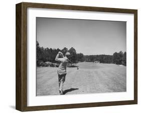 Golfer Jimmy Hines in Action During a Tournament-null-Framed Photographic Print