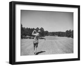 Golfer Jimmy Hines in Action During a Tournament-null-Framed Photographic Print