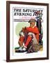 "Golfer Kept Waiting," Saturday Evening Post Cover, September 12, 1931-John E. Sheridan-Framed Giclee Print