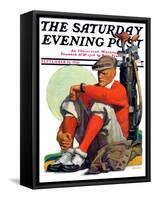 "Golfer Kept Waiting," Saturday Evening Post Cover, September 12, 1931-John E. Sheridan-Framed Stretched Canvas