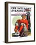 "Golfer Kept Waiting," Saturday Evening Post Cover, September 12, 1931-John E. Sheridan-Framed Giclee Print