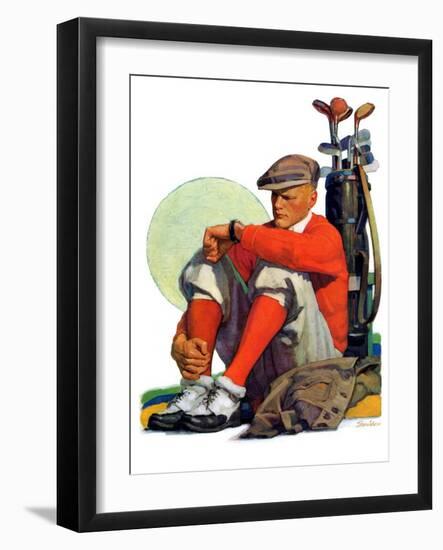 "Golfer Kept Waiting,"September 12, 1931-John E. Sheridan-Framed Giclee Print