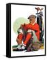 "Golfer Kept Waiting,"September 12, 1931-John E. Sheridan-Framed Stretched Canvas