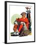 "Golfer Kept Waiting,"September 12, 1931-John E. Sheridan-Framed Giclee Print