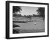 Golfer Lining Up His Putt-null-Framed Photographic Print
