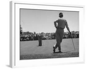 Golfer Putting the 12th Green-null-Framed Photographic Print