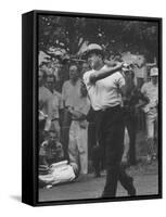 Golfer Sam Snead Playing in US Open Tourment-null-Framed Stretched Canvas