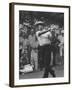 Golfer Sam Snead Playing in US Open Tourment-null-Framed Photographic Print