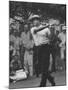 Golfer Sam Snead Playing in US Open Tourment-null-Mounted Photographic Print