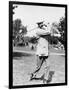 Golfer Ted Ray Swinging a Club Photograph-Lantern Press-Framed Art Print