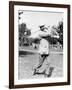 Golfer Ted Ray Swinging a Club Photograph-Lantern Press-Framed Art Print