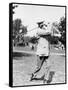 Golfer Ted Ray Swinging a Club Photograph-Lantern Press-Framed Stretched Canvas