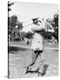 Golfer Ted Ray Swinging a Club Photograph-Lantern Press-Stretched Canvas