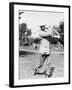 Golfer Ted Ray Swinging a Club Photograph-Lantern Press-Framed Art Print