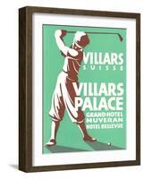 Golfer, Villars Hotel-null-Framed Art Print