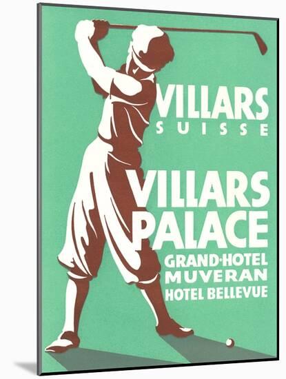 Golfer, Villars Hotel-null-Mounted Art Print