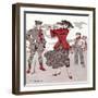 Golfer Watches Grimly as His Female Partner Plays a Winning Stroke-Touraine-Framed Photographic Print