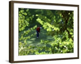 Golfers As Seen Through the Trees-null-Framed Photographic Print