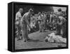 Golfers Clowning Around for the Photographers, During the Washington Post Gold Tournament-Martha Holmes-Framed Stretched Canvas