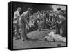 Golfers Clowning Around for the Photographers, During the Washington Post Gold Tournament-Martha Holmes-Framed Stretched Canvas