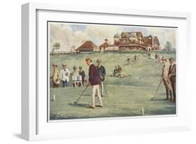 Golfers Golfing at the Royal Sydney Golf Club Links-Percy F.s. Spence-Framed Art Print
