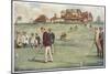 Golfers Golfing at the Royal Sydney Golf Club Links-Percy F.s. Spence-Mounted Art Print