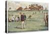 Golfers Golfing at the Royal Sydney Golf Club Links-Percy F.s. Spence-Stretched Canvas