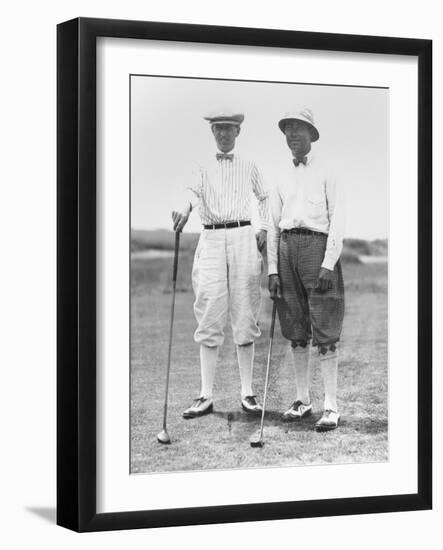 Golfers Mcdonald Smith and Walter Hagan, at Inwood, Long Island, on July 11, 1923-null-Framed Photo