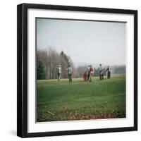 Golfers Playing on Golf Course-Walker Evans-Framed Photographic Print