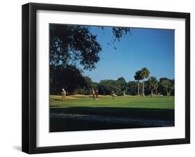 Golfers Playing on Golf Course-Walker Evans-Framed Photographic Print