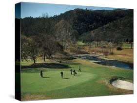 Golfers Playing on the No. 1 White Sulfur Golf Course-Walker Evans-Stretched Canvas