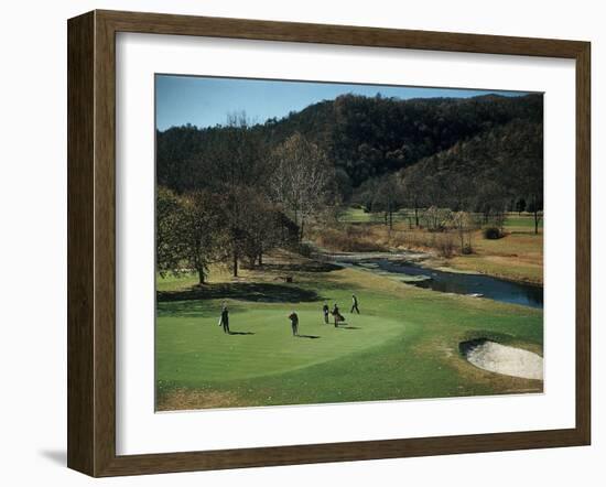 Golfers Playing on the No. 1 White Sulfur Golf Course-Walker Evans-Framed Photographic Print