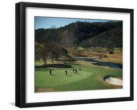 Golfers Playing on the No. 1 White Sulfur Golf Course-Walker Evans-Framed Photographic Print