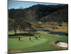 Golfers Playing on the No. 1 White Sulfur Golf Course-Walker Evans-Mounted Photographic Print